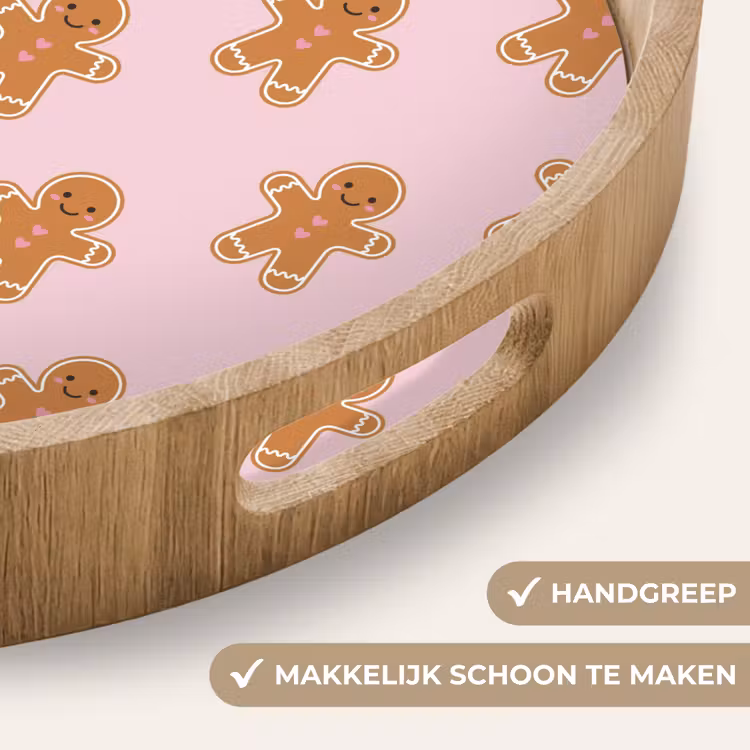 Dienblad - Peperkoek - Kerst - Roze — 5