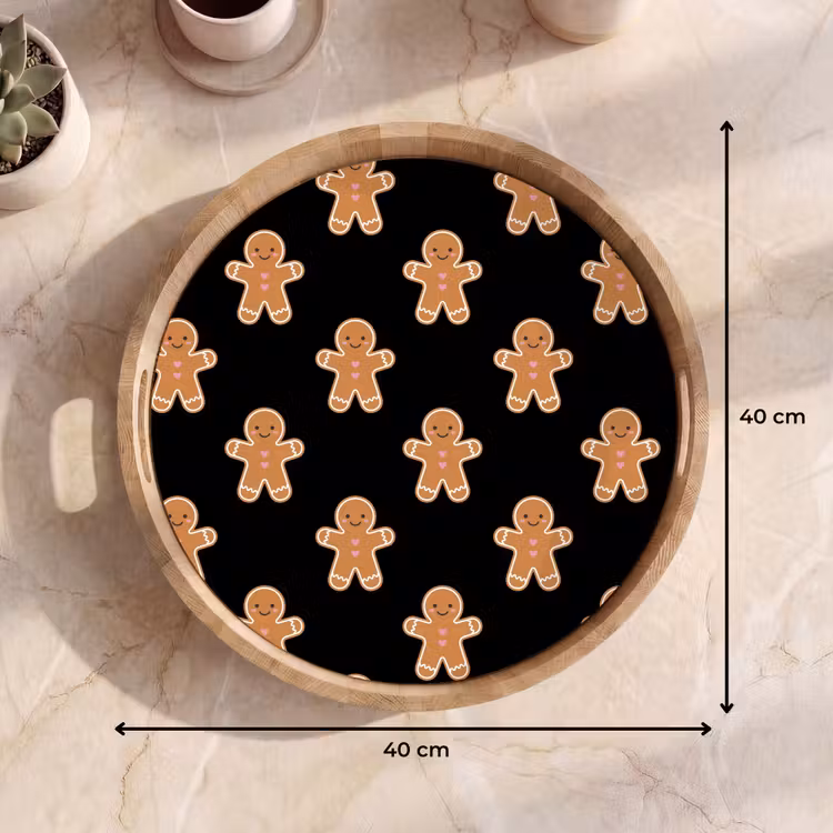 Dienblad - Peperkoek - Kerst - Zwart — 9