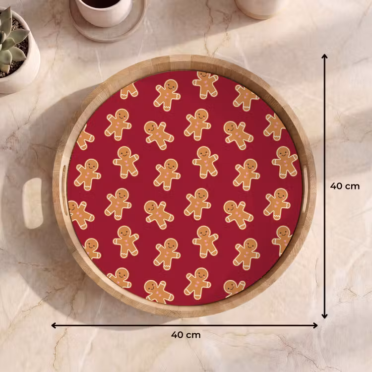 Dienblad - Peperkoek - Rood - Bruin - Kerst — 9