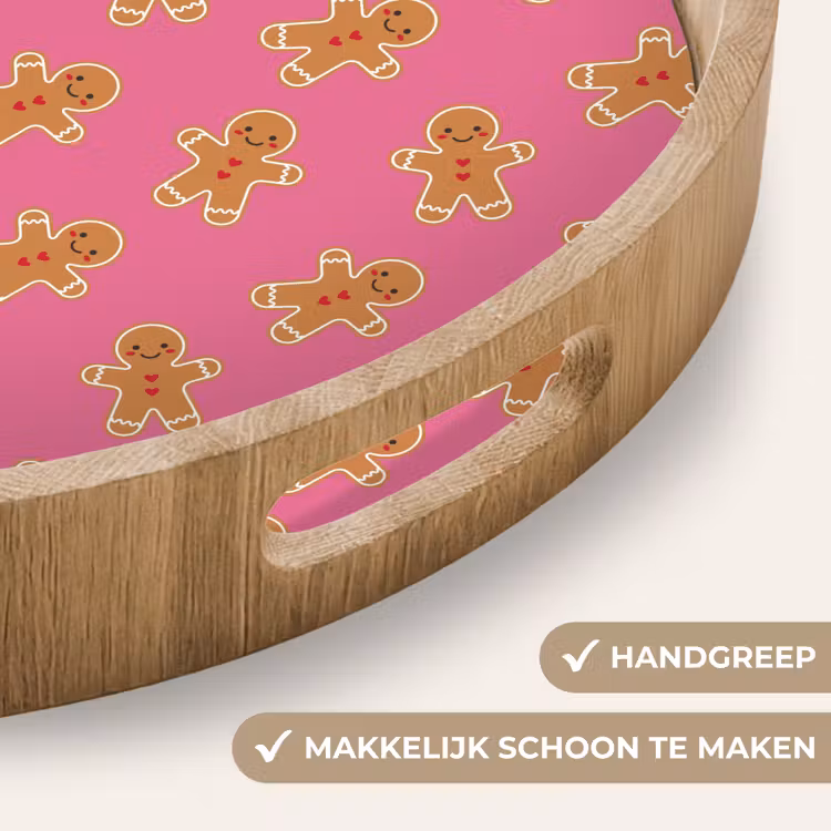 Dienblad - Peperkoek - Roze - Bruin - Kerst — 5