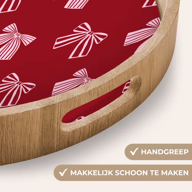 Dienblad - Strikken - Kerst - Burgundy - Roze — 5