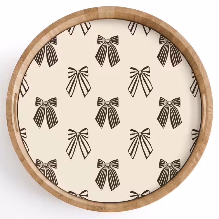 Dienblad - Strikken - Kerst - Crème - Zwart — 1