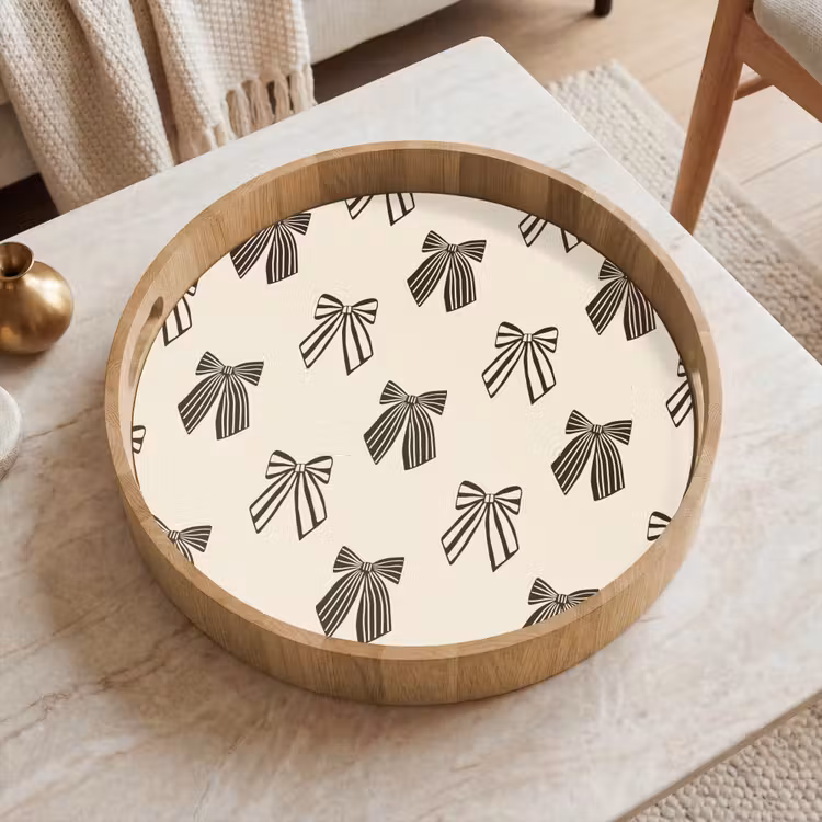 Dienblad - Strikken - Kerst - Crème - Zwart — 2