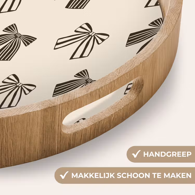 Dienblad - Strikken - Kerst - Crème - Zwart — 5