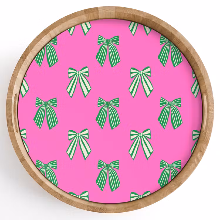 Dienblad - Strikken - Kerst - Neon - Roze - Groen — 1