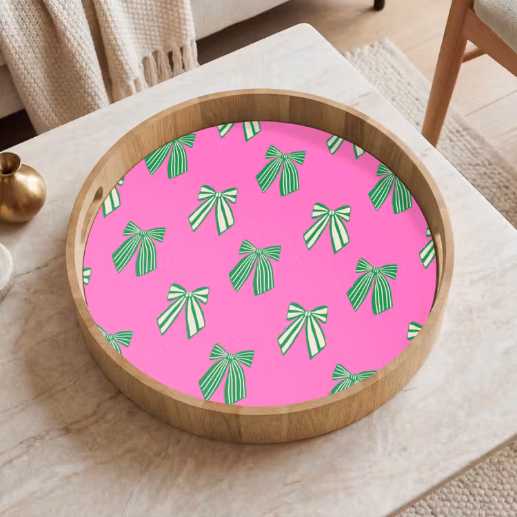 Dienblad - Strikken - Kerst - Neon - Roze - Groen — 2
