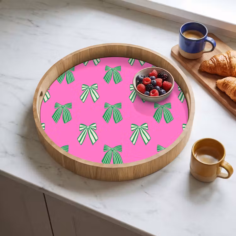 Dienblad - Strikken - Kerst - Neon - Roze - Groen — 4