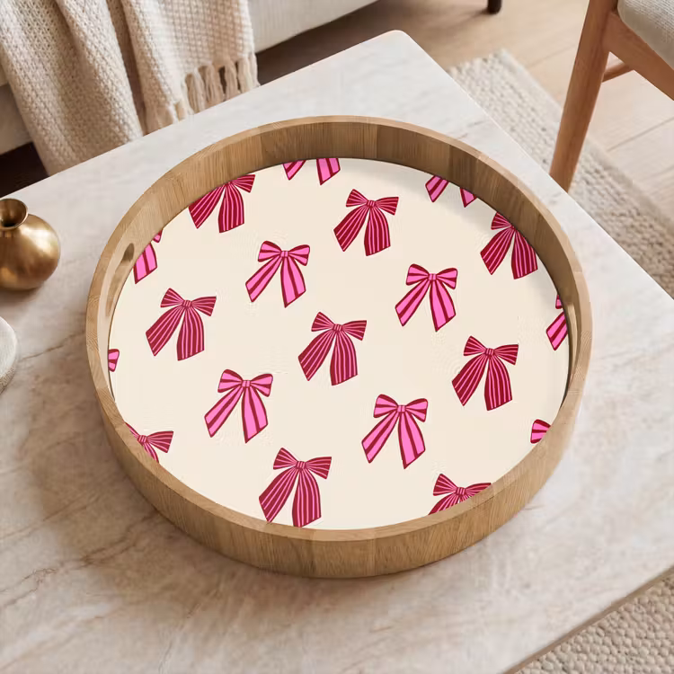 Dienblad - Strikken - Kerst - Roze - Crème — 2