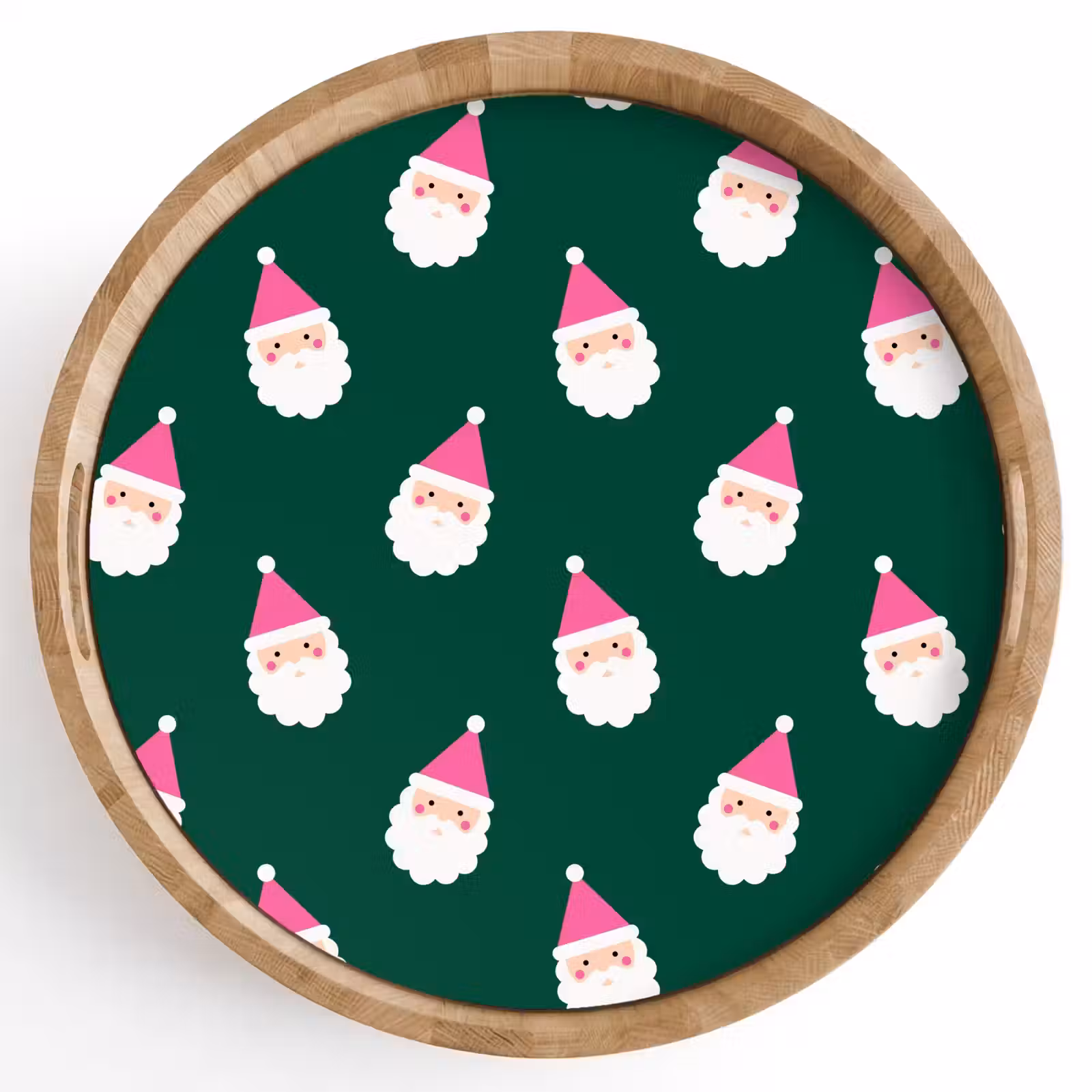 Dienblad - Kerstman - Kerst - Groen - Roze — 1