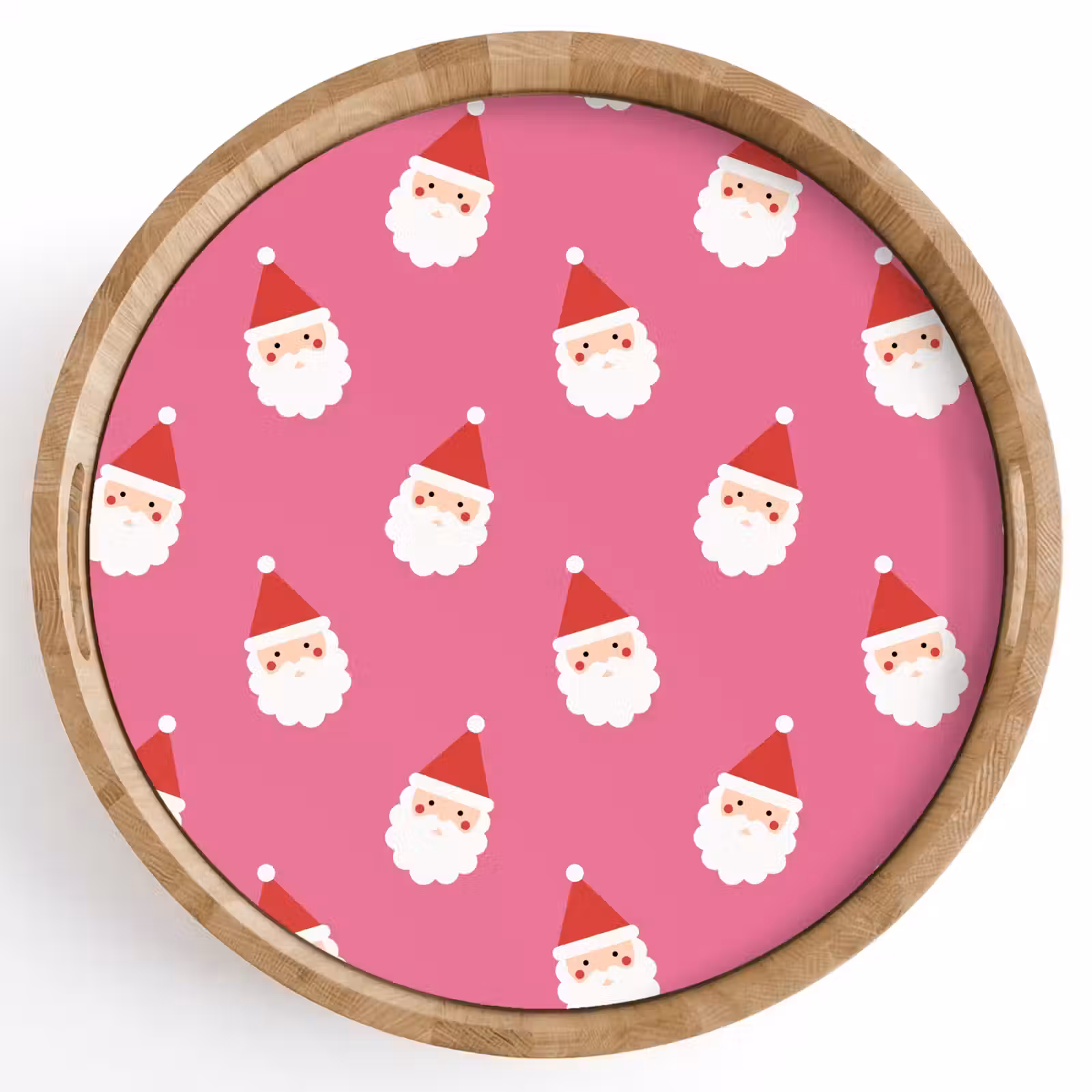 Dienblad - Kerstman - Kerst - Rood - Roze — 1