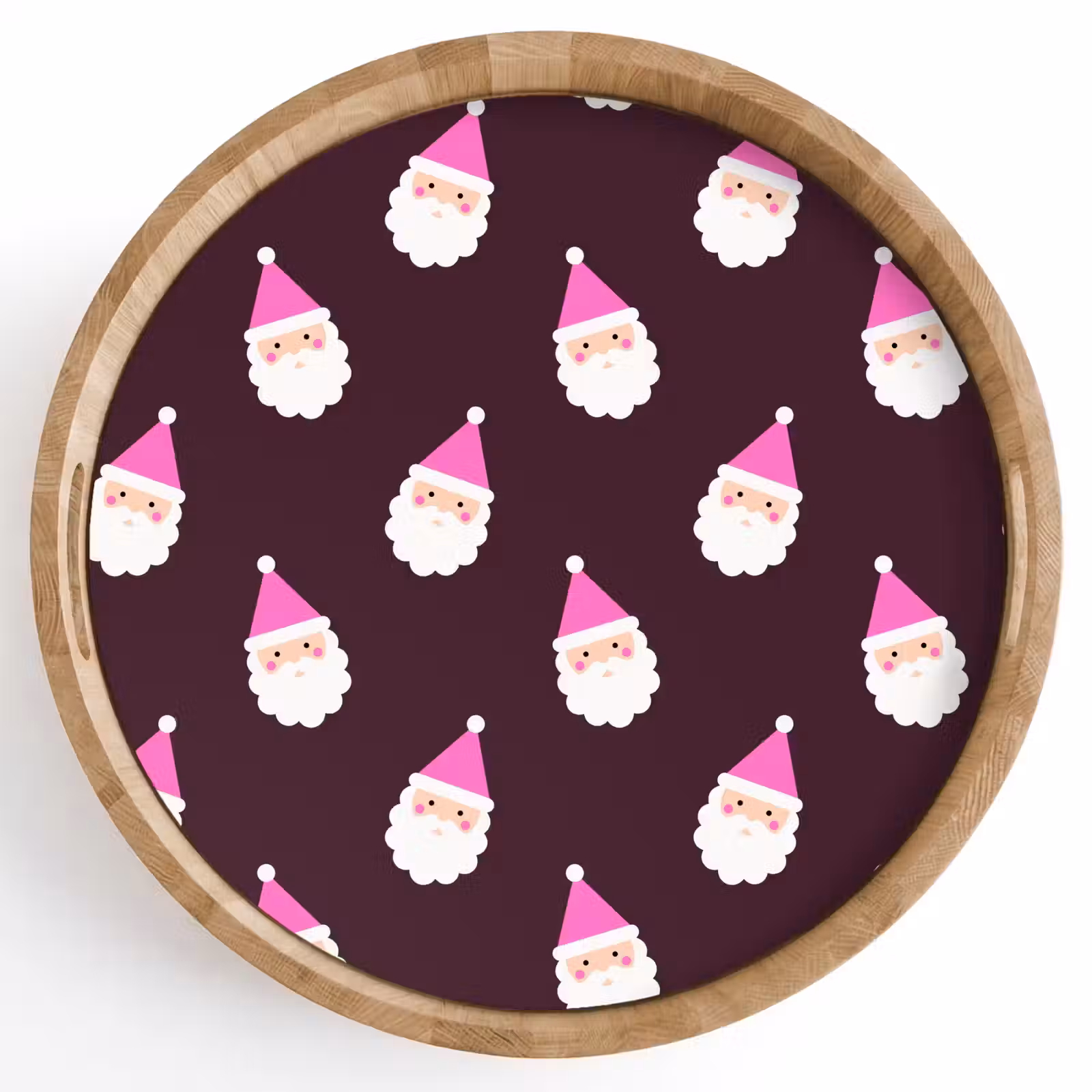 Dienblad - Kerstman - Kerst - Roze - Burgundy — 1