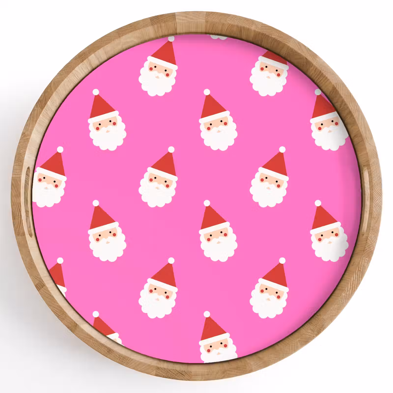 Dienblad - Kerstman - Kerst - Roze - Rood — 1