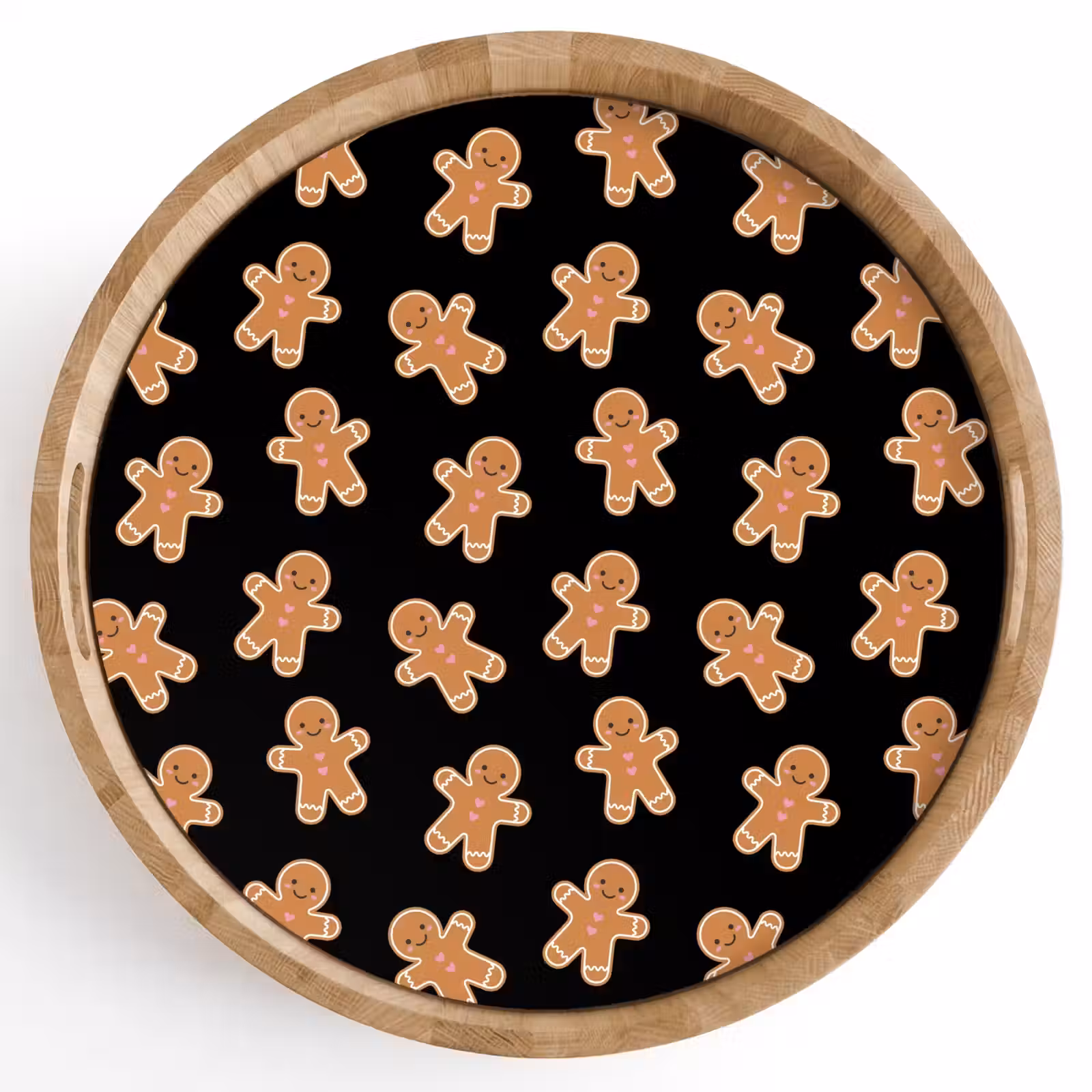 Dienblad - Peperkoek - Kerst - Zwart - Bruin — 1