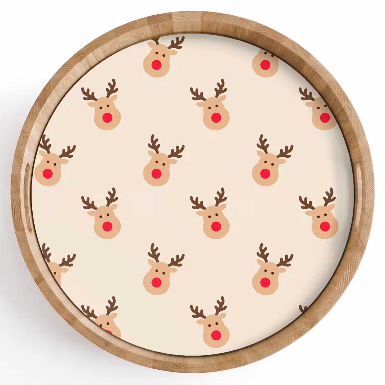 Dienblad - Rendieren - Kerst - Crème — 1