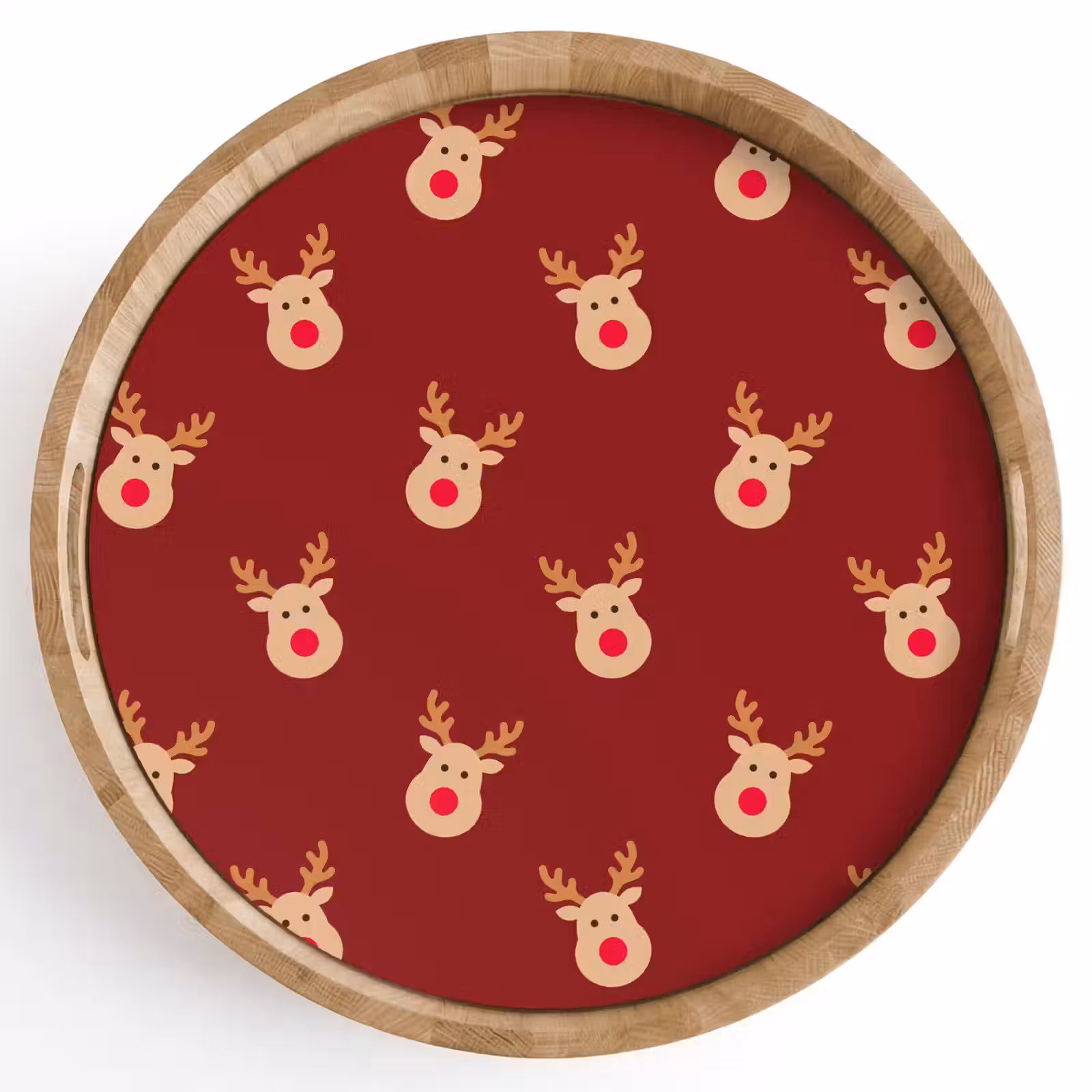 Dienblad - Rendieren - Kerst - Rood - Bruin — 1