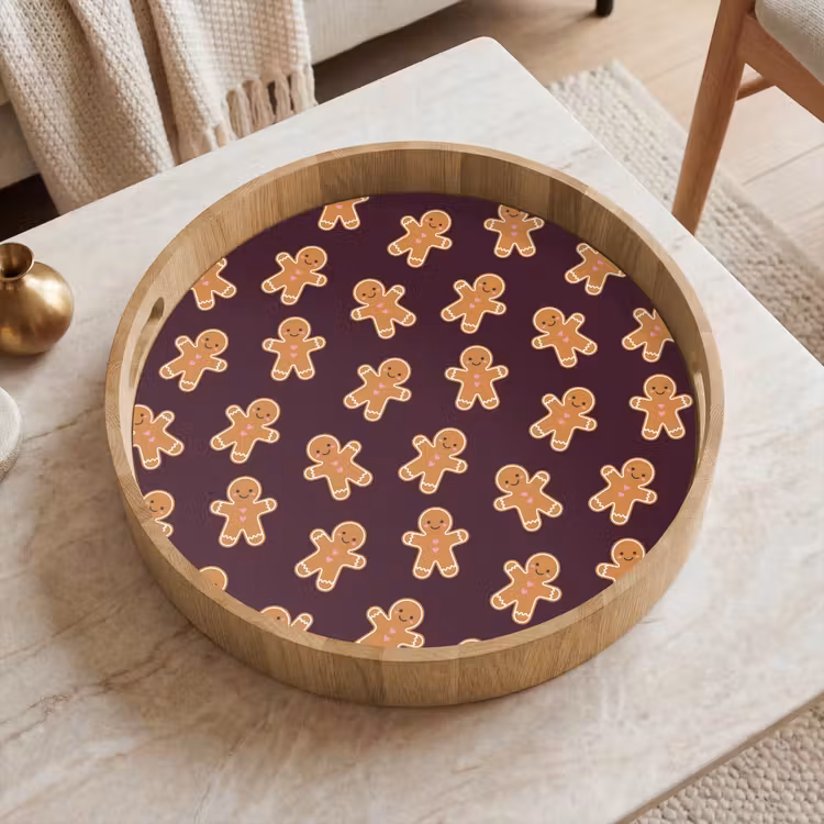 Dienblad - Burgudy - Peperkoek - Kerst — 2