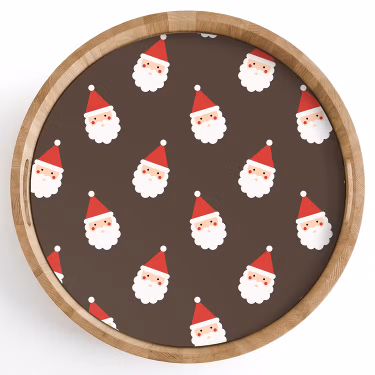 Dienblad - Kerstman - Kerst - Bruin — 1