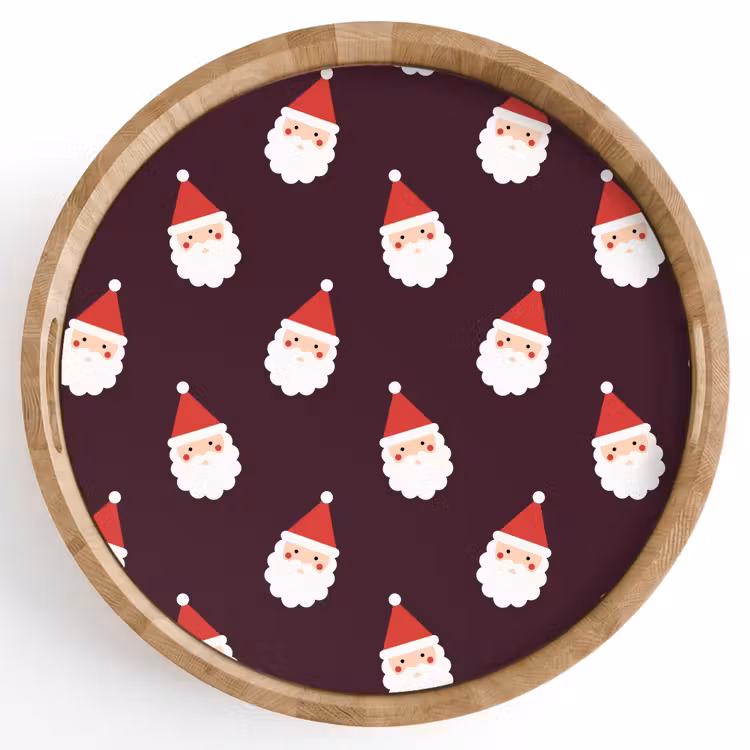Dienblad - Kerstman - Kerst - Donker - Rood — 1