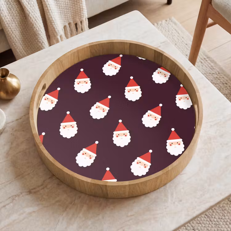 Dienblad - Kerstman - Kerst - Donker - Rood — 2