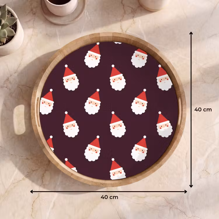 Dienblad - Kerstman - Kerst - Donker - Rood — 9