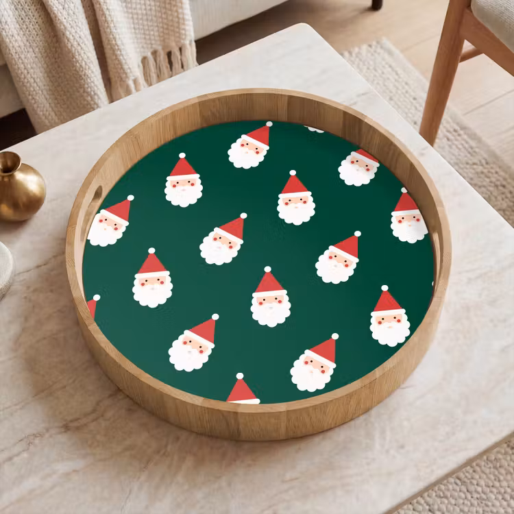 Dienblad - Kerstman - Kerst - Groen — 2