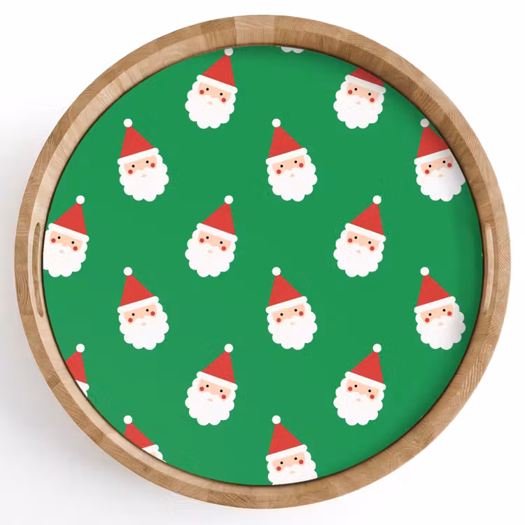 Dienblad - Kerstman - Kerst - Neon - Groen — 1