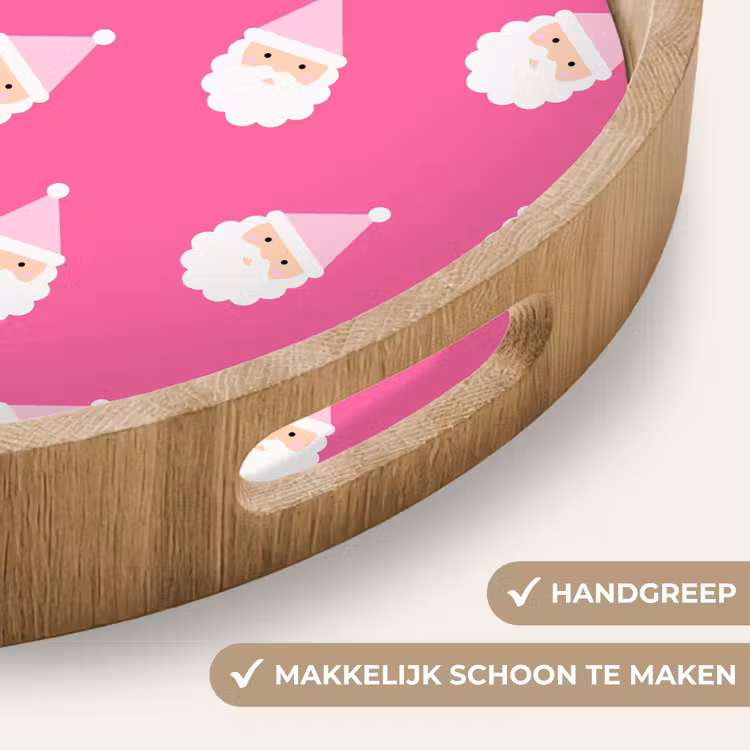 Dienblad - Kerstman - Kerst - Neon - Roze — 5