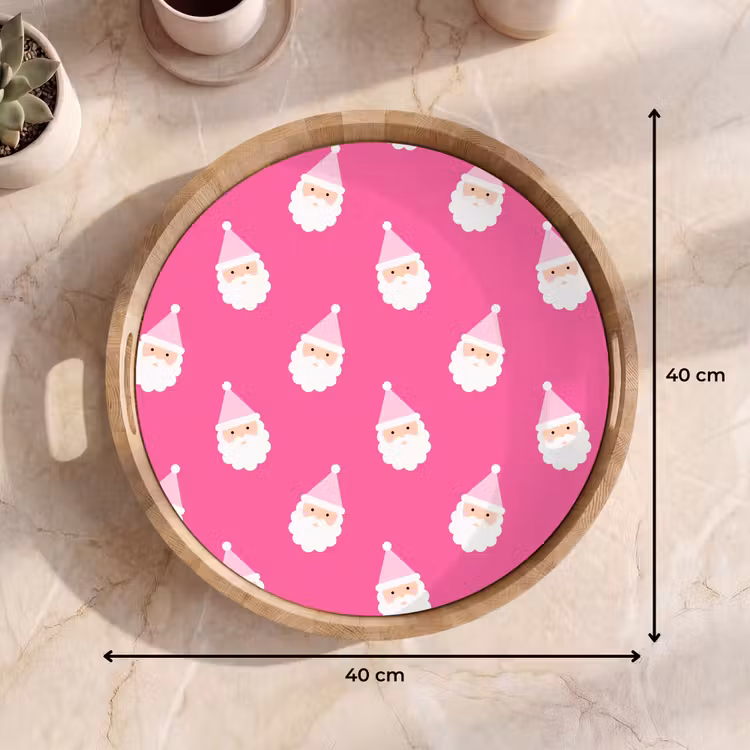 Dienblad - Kerstman - Kerst - Neon - Roze — 9
