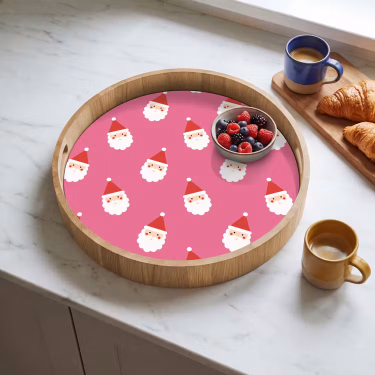 Dienblad - Kerstman - Kerst - Rood - Roze — 4
