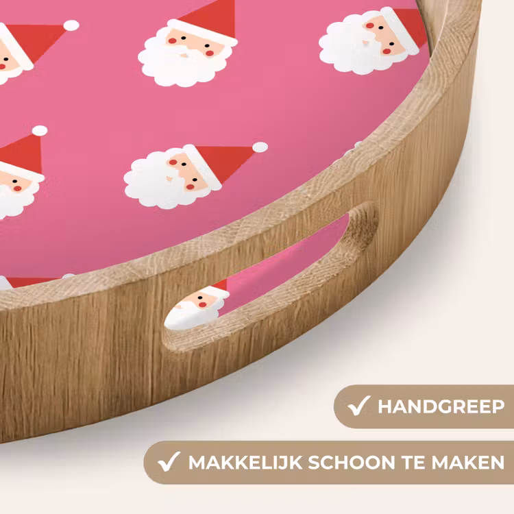 Dienblad - Kerstman - Kerst - Rood - Roze — 5