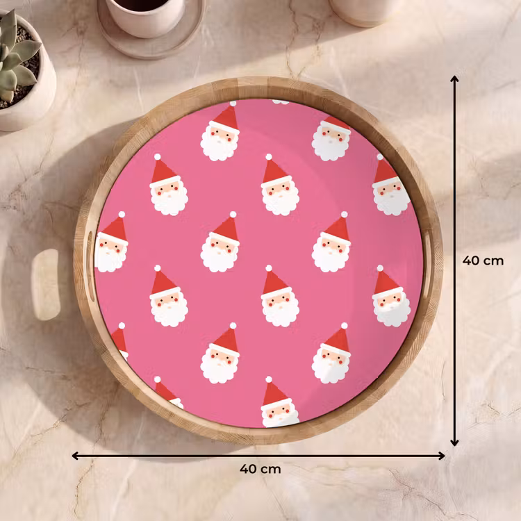 Dienblad - Kerstman - Kerst - Rood - Roze — 9