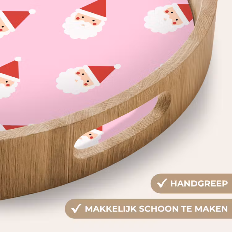 Dienblad - Kerstman - Kerst - Roze — 5
