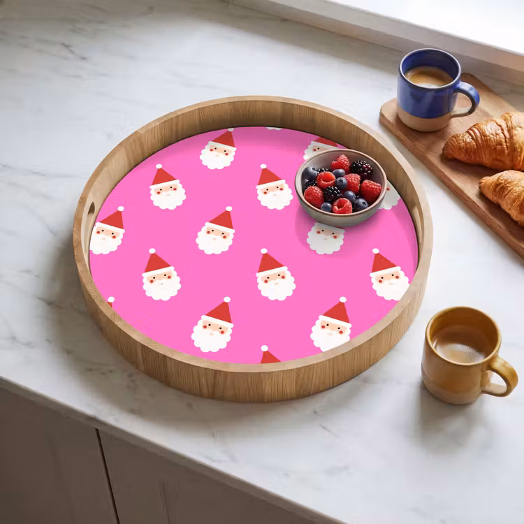 Dienblad - Kerstman - Kerst - Roze - Rood — 4