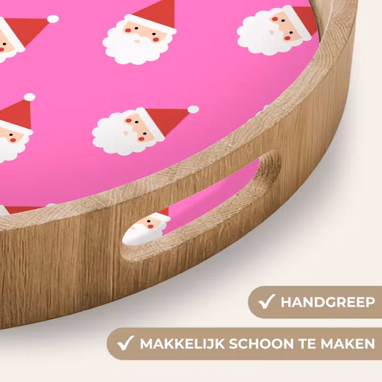 Dienblad - Kerstman - Kerst - Roze - Rood — 5
