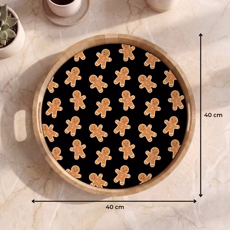 Dienblad - Peperkoek - Kerst - Zwart - Bruin — 9