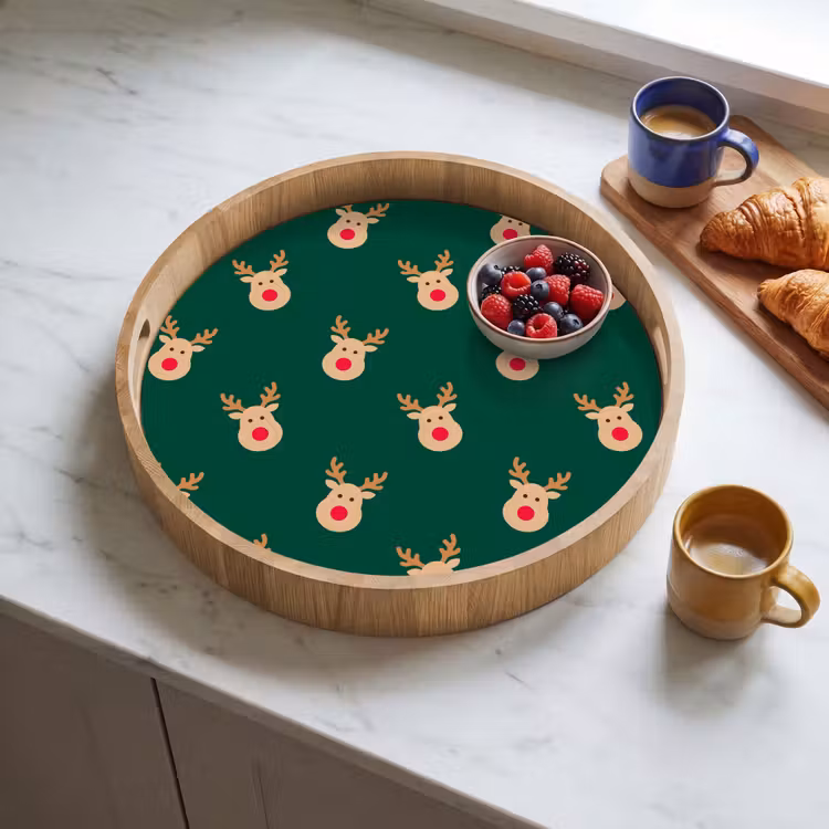 Dienblad - Rendieren - Kerst - Groen — 4