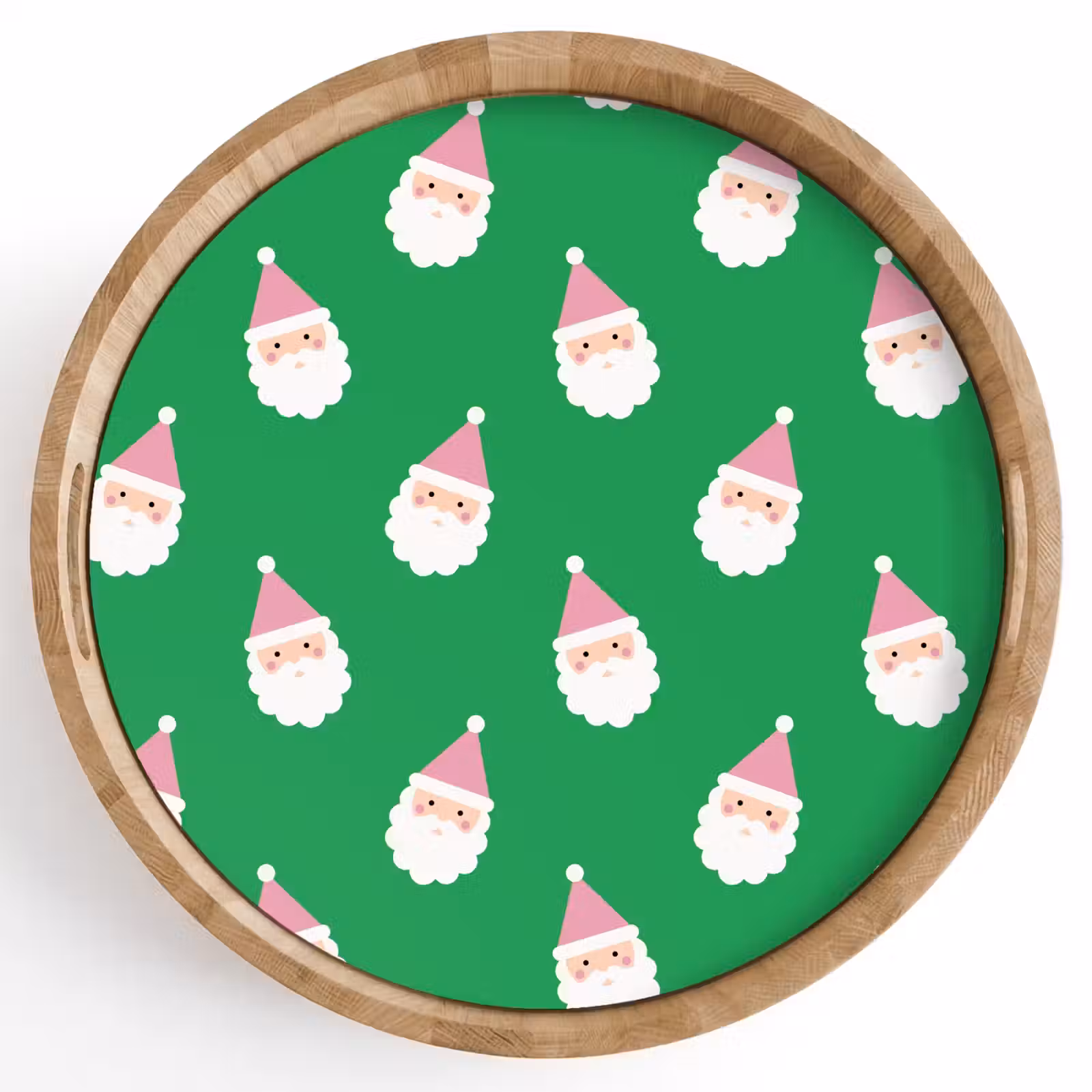 Dienblad - Kerstman - Kerst - Roze - Groen — 1