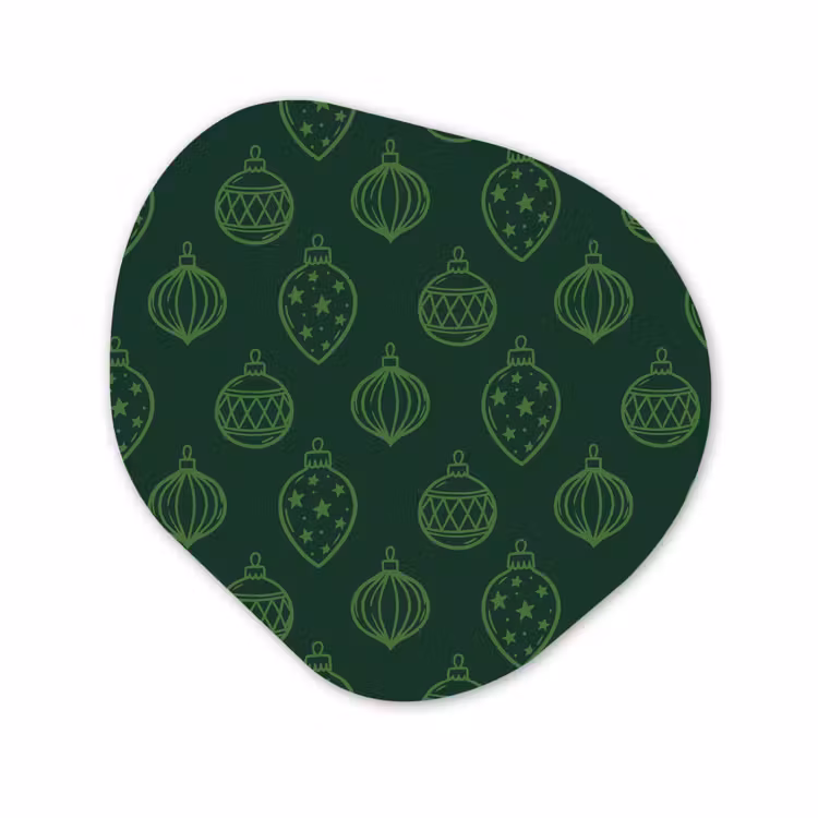 Organisch schilderij glas - Kerstbal - Groen - Kerst — 1