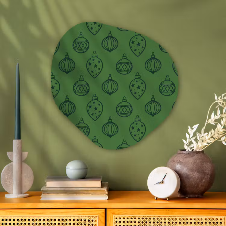 Organisch schilderij glas - Kerstbal - Kerst - Groen — 2