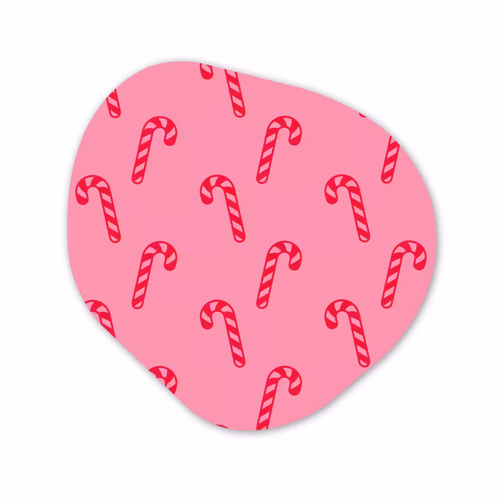Organisch schilderij glas - Kerst - Rood - Roze - Zuurstok — 1