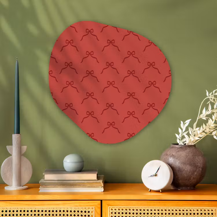 Organisch schilderij glas - Strik - Rood - Kerst — 2