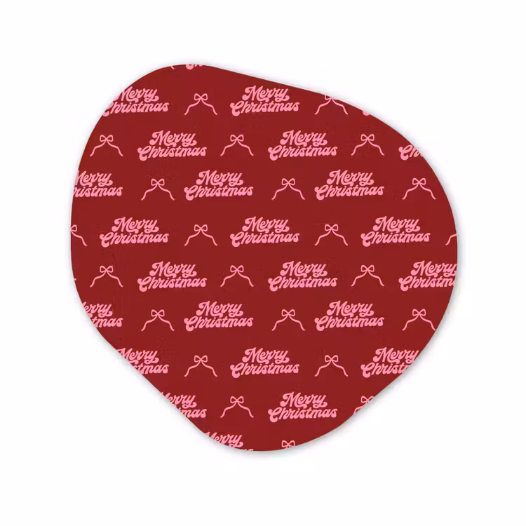 Organisch schilderij glas - Tekst - Rood - Roze - Strik — 1