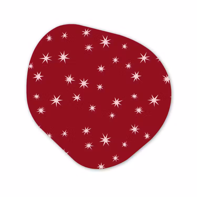Organisch schilderij glas - Rood - Wit - Kerst - Ster — 1