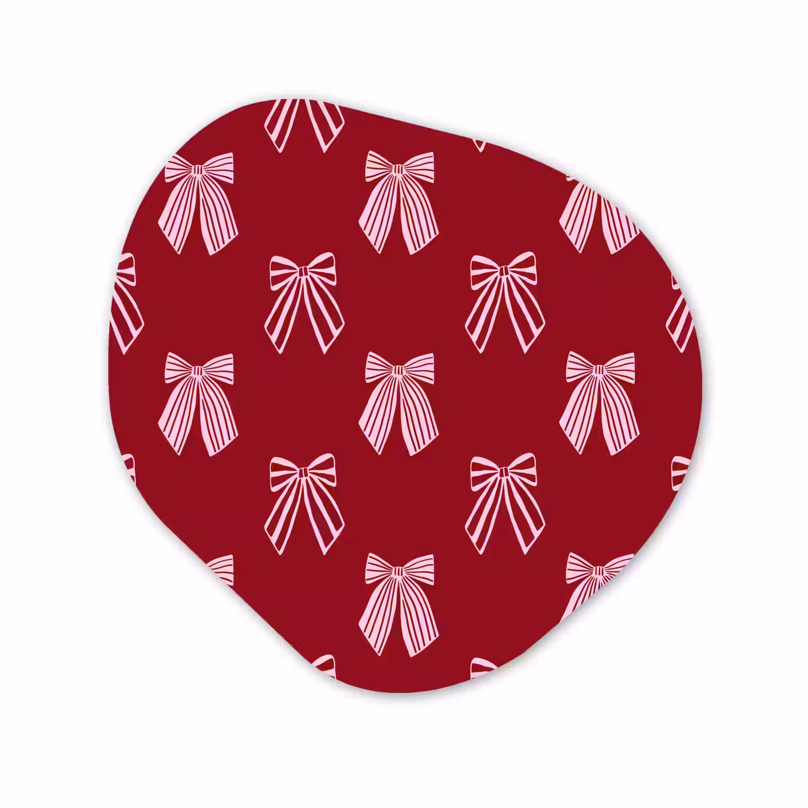 Organisch schilderij glas - Strikken - Kerst - Burgundy - Roze — 1