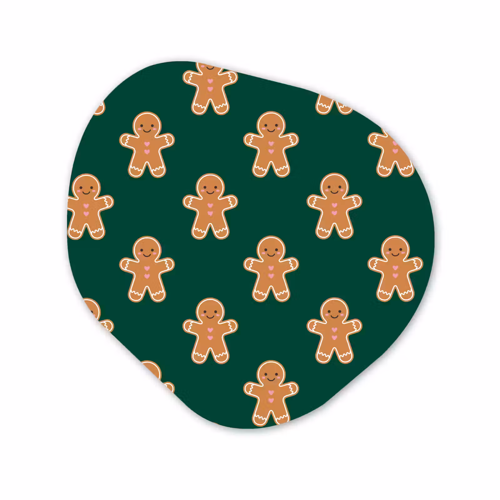 Organisch schilderij glas - Peperkoek - Kerst - Groen — 1