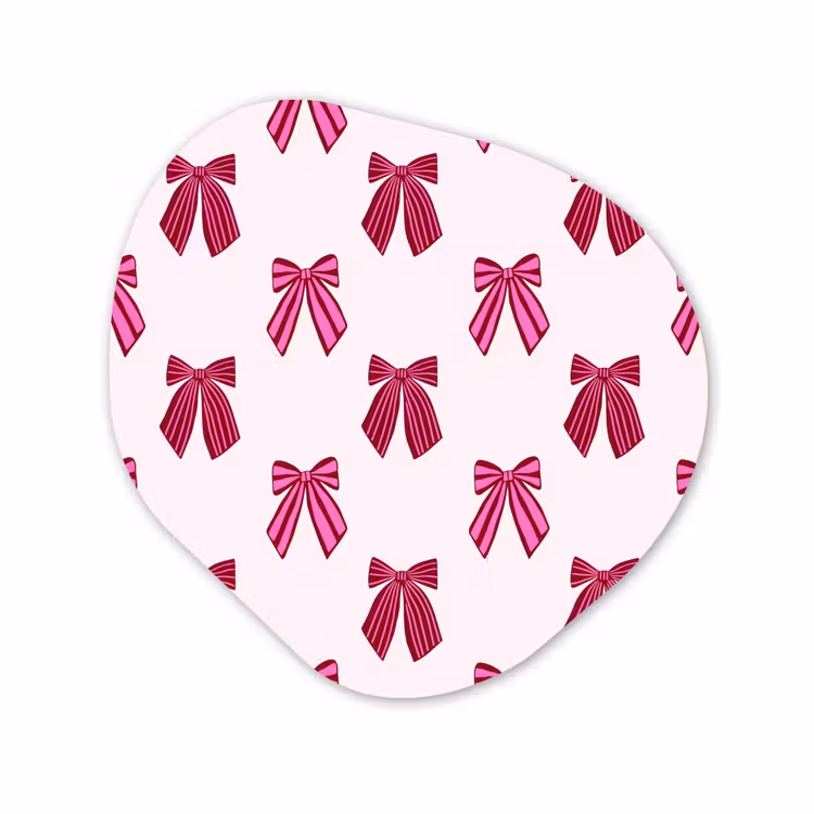 Organisch schilderij glas - Strikken - Kerst - Roze — 1