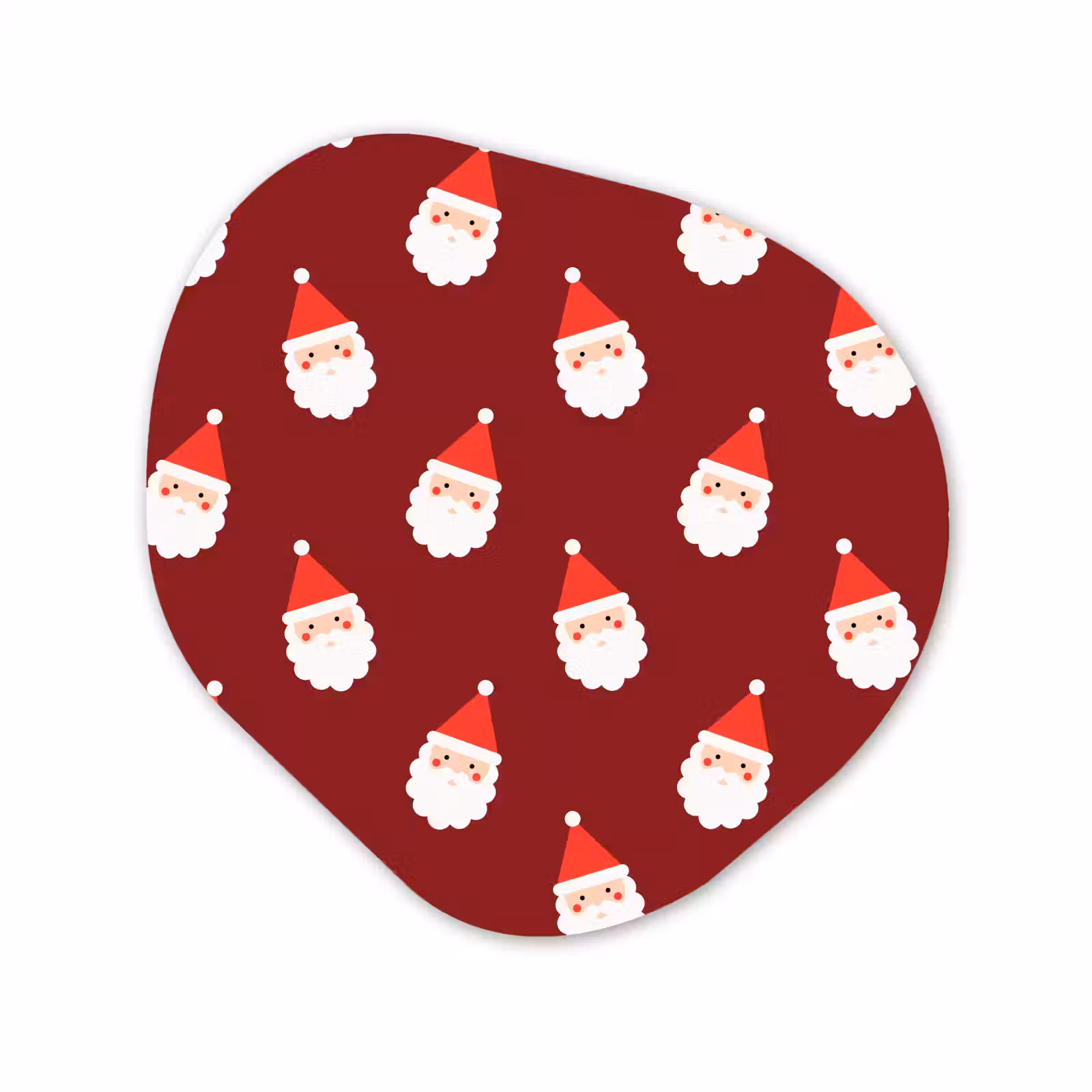Organisch schilderij glas - Kerst - Kerstman - Rood — 1