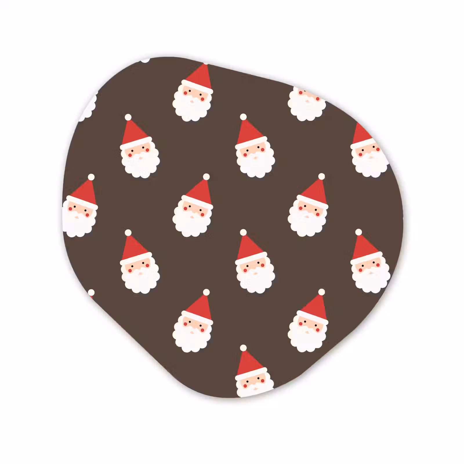 Organisch schilderij glas - Kerstman - Kerst - Bruin — 1