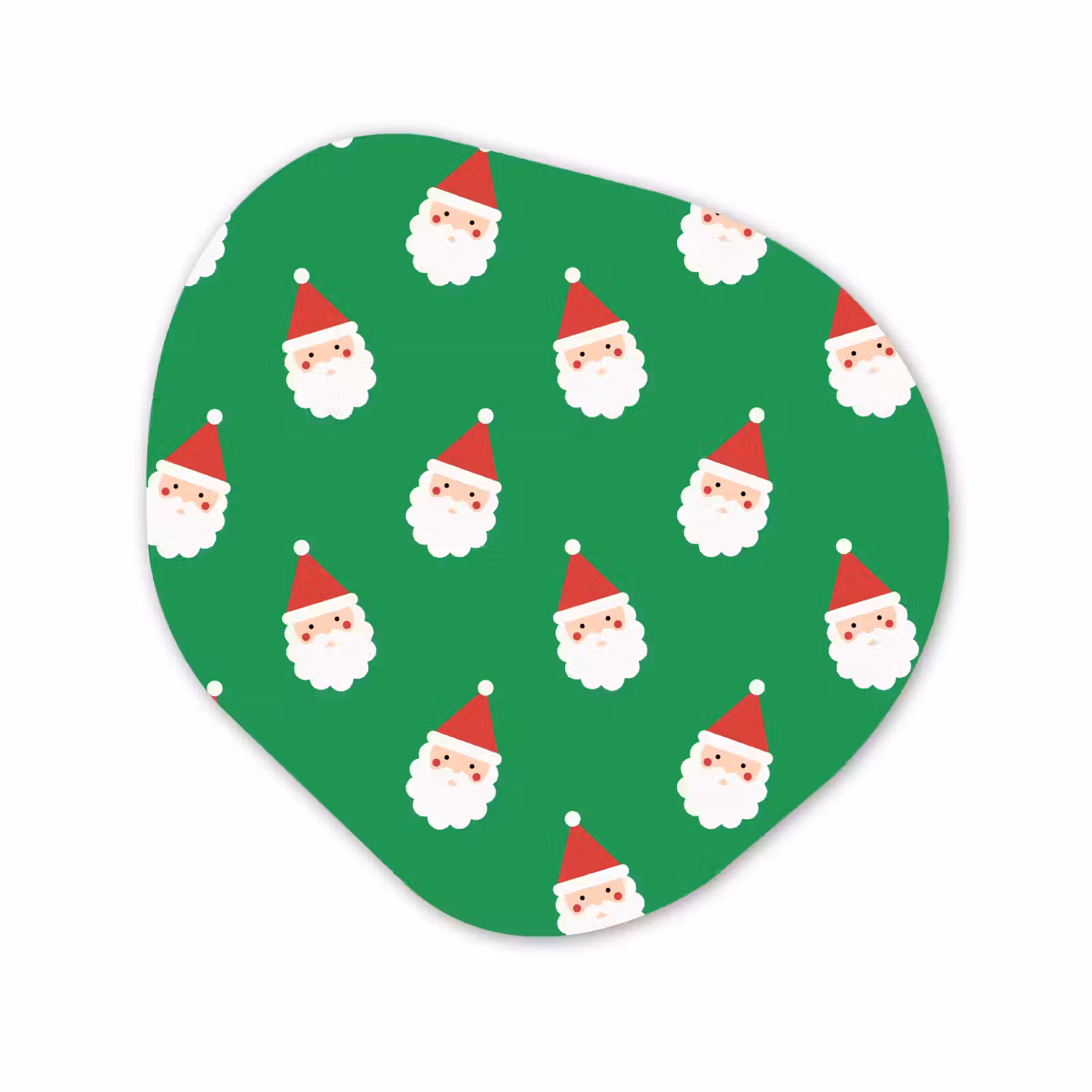 Organisch schilderij glas - Kerstman - Kerst - Neon - Groen — 1