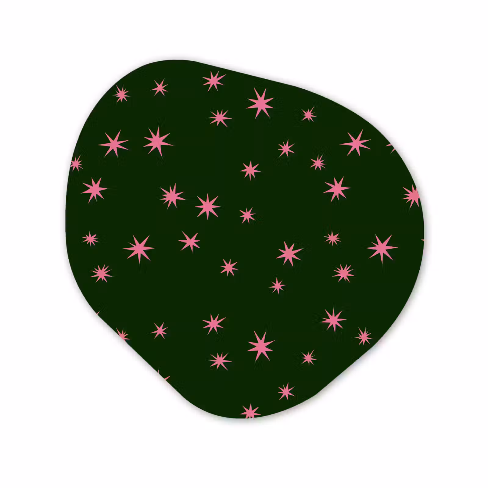 Organisch schilderij aluminium - Ster - Roze - Groen - Kerst — 1